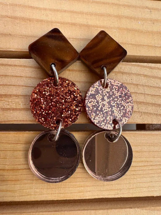 Truly Olive Tiered Fall Dangle Earrings - Earrings Dangle Earrings