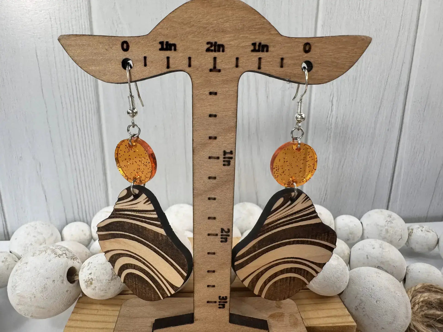 Truly Olive Wood Earrings Gift For Her - Earrings Dangle Earrings