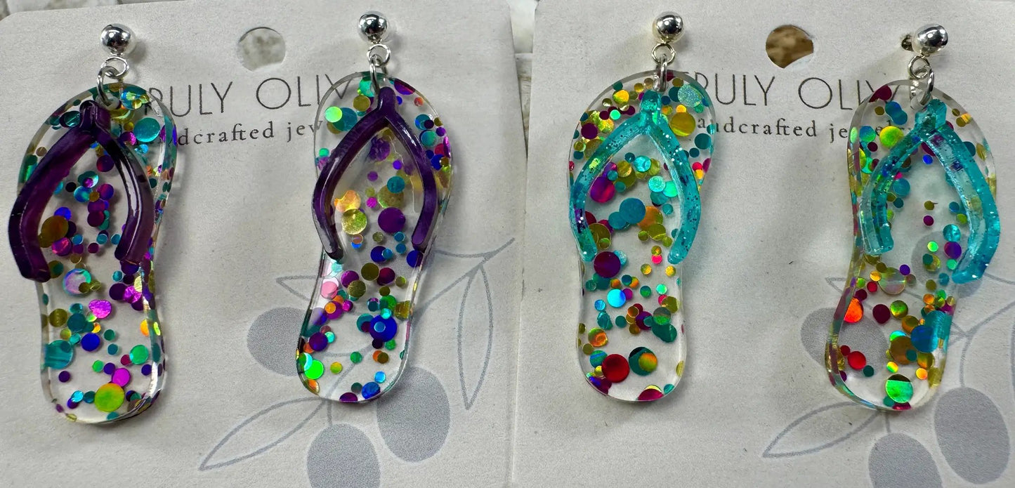 Trulyolive Summer Flip Flop Earrings - Earrings Dangle Earrings