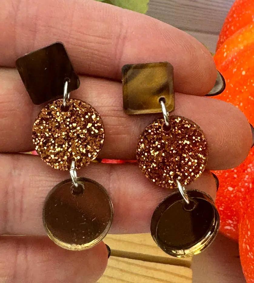 Truly Olive Tiered Fall Dangle Earrings - Earrings Dangle Earrings