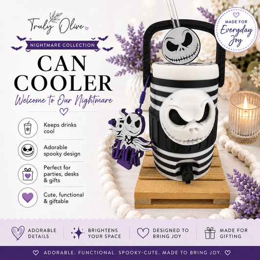 Trulyolive Nightmare Before Christmas Inspired Desk Organizer Set | Gothic Halloween Office Accessories | Jack-Inspired Desk Decor - Desktop Organizers