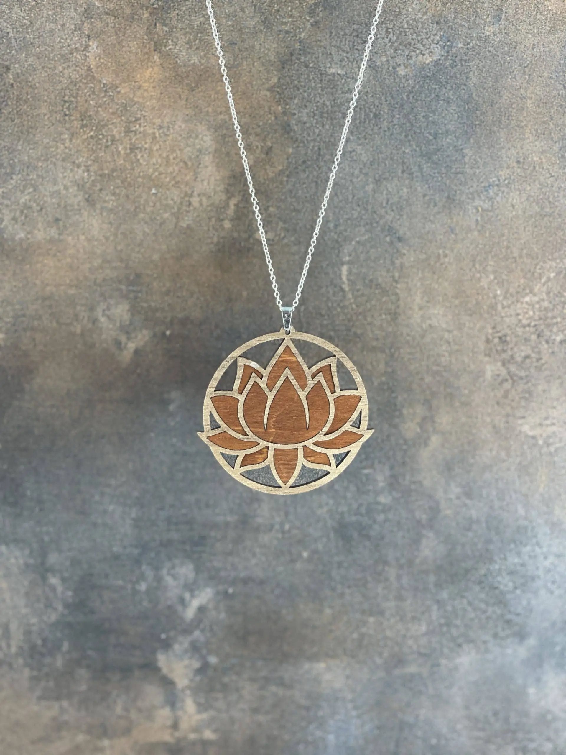 Truly Olive Exquisite Lotus Flower Necklace and Earrings Set - Jewelry Sets Jewelry Set