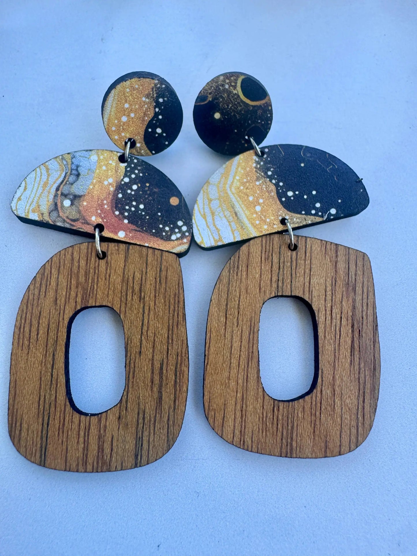 Truly Olive Elegant Moon and Stars Dangle Earrings - Earrings Dangle Earrings
