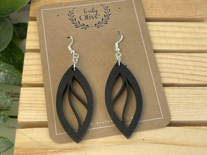 Truly Olive Delicately Crafted Wooden Earrings - Earrings Dangle Earrings