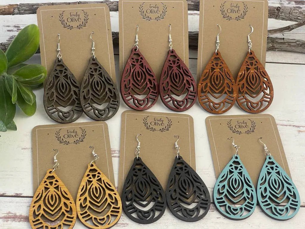 Truly Olive Enhance Your Style With Ornate Teardrop Earrings - Earrings Dangle Earrings