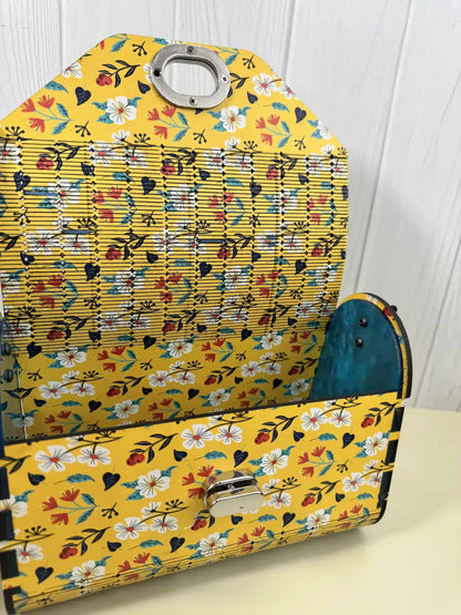 Truly Olive Bright Bloom Wood Clutch Yellow Floral Elegance - Clutch Bags Clutch Bag - Women's