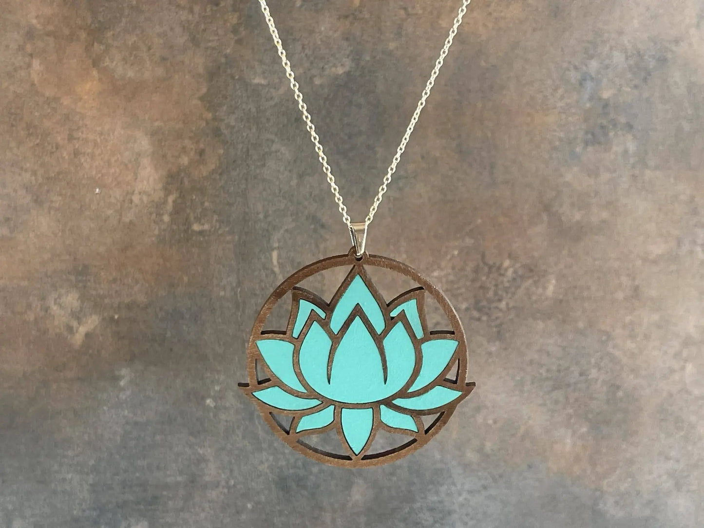 Truly Olive Exquisite Lotus Flower Necklace and Earrings Set - Jewelry Sets Jewelry Set