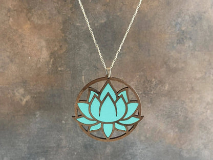 Truly Olive Exquisite Lotus Flower Necklace and Earrings Set - Jewelry Sets Jewelry Set
