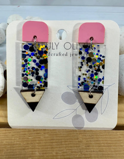 Trulyolive Back To School Pencil Earrings - Earrings