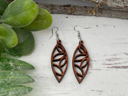 Truly Olive The Perfect Boho Mandala Wooden Earrings - Earrings Dangle Earrings