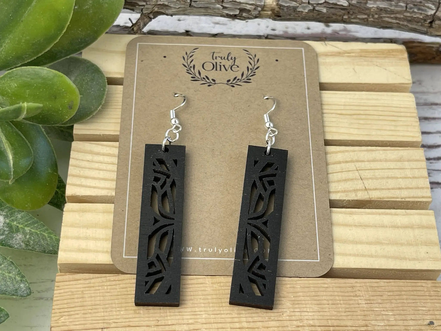 Truly Olive Discover the Stunning Rectangle Mandala Earrings - Earrings Dangle Earrings