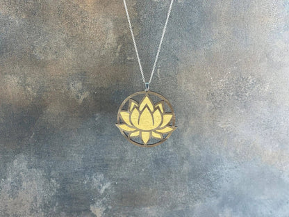 Truly Olive Exquisite Lotus Flower Necklace and Earrings Set - Jewelry Sets Jewelry Set