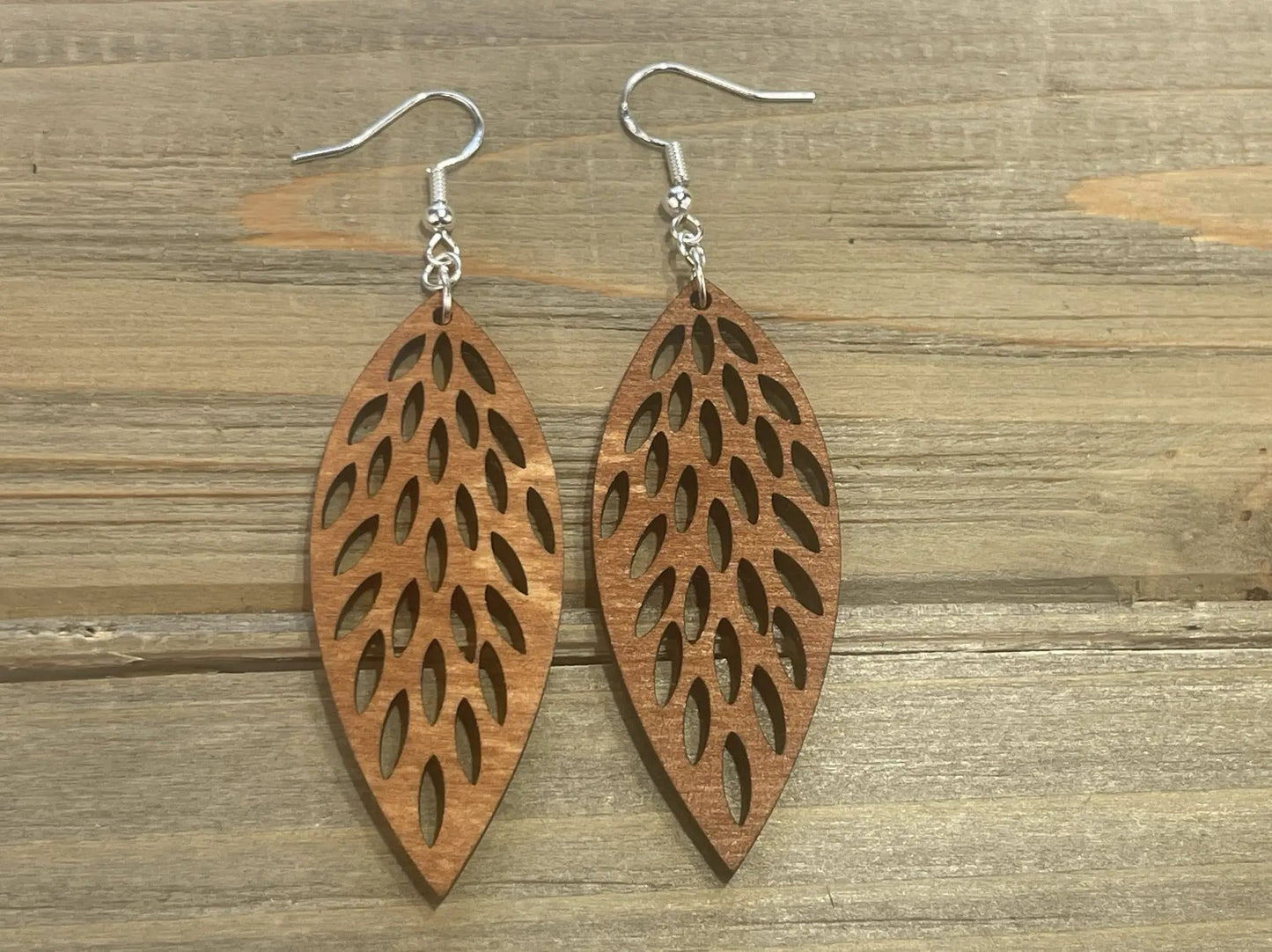 Truly Olive Discover the Luxury of Wooden Feather Lightweight Earrings - Earrings Dangle Earrings