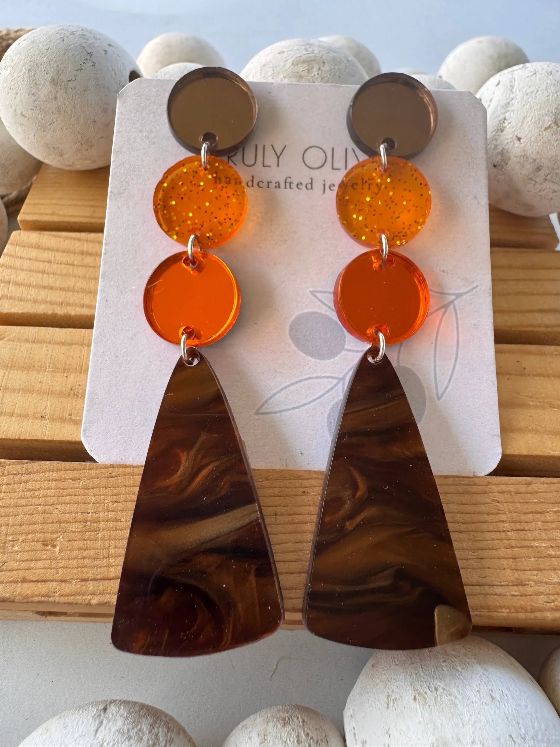 Truly Olive Long Fall Dangle Earrings - Earrings Dangle Earrings