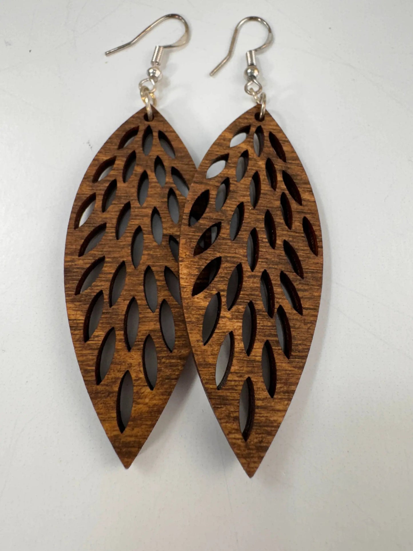 Truly Olive Discover the Luxury of Wooden Feather Lightweight Earrings - Earrings Dangle Earrings