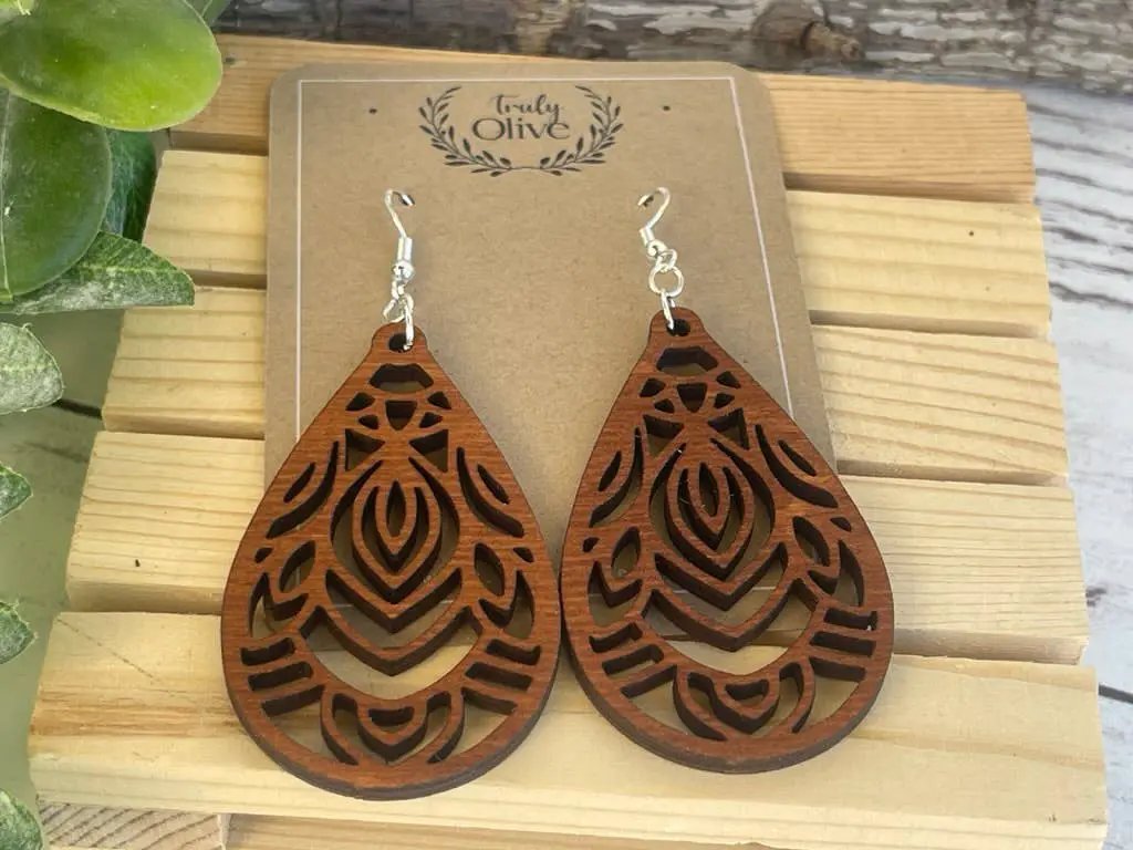 Truly Olive Enhance Your Style With Ornate Teardrop Earrings - Earrings Dangle Earrings