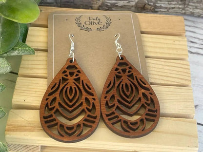 Truly Olive Enhance Your Style With Ornate Teardrop Earrings - Earrings Dangle Earrings