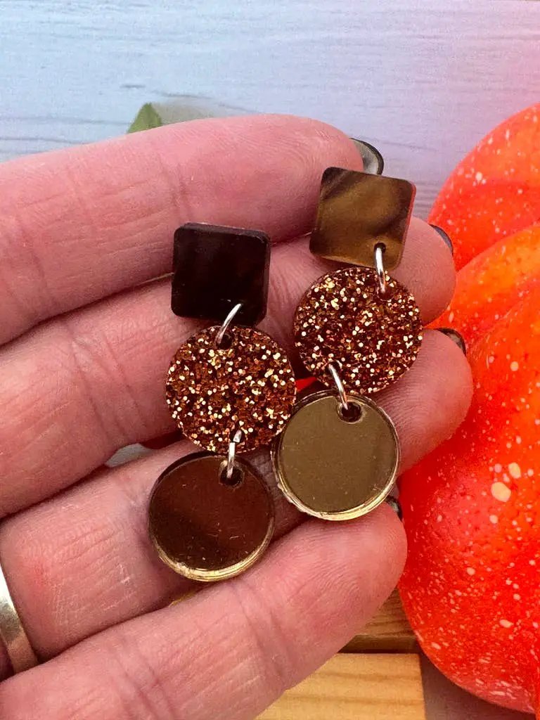 Truly Olive Tiered Fall Dangle Earrings - Earrings Dangle Earrings