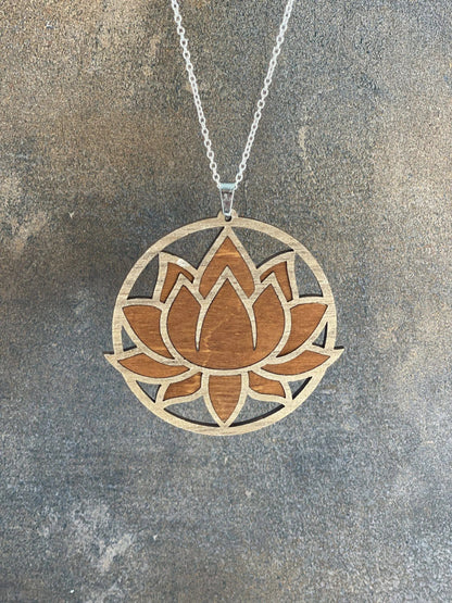Truly Olive Exquisite Lotus Flower Necklace and Earrings Set - Jewelry Sets Jewelry Set