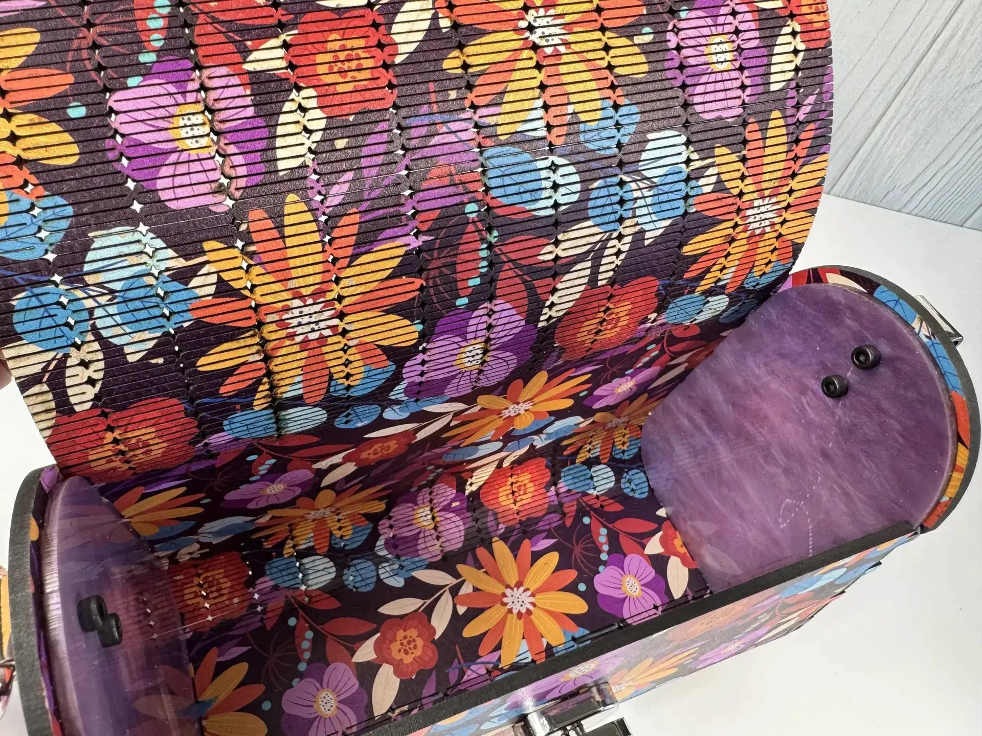 Truly Olive Bright Flower Pattern Wood Handbag Clutch Purse - Clutch Bags Clutch Bag - Women's