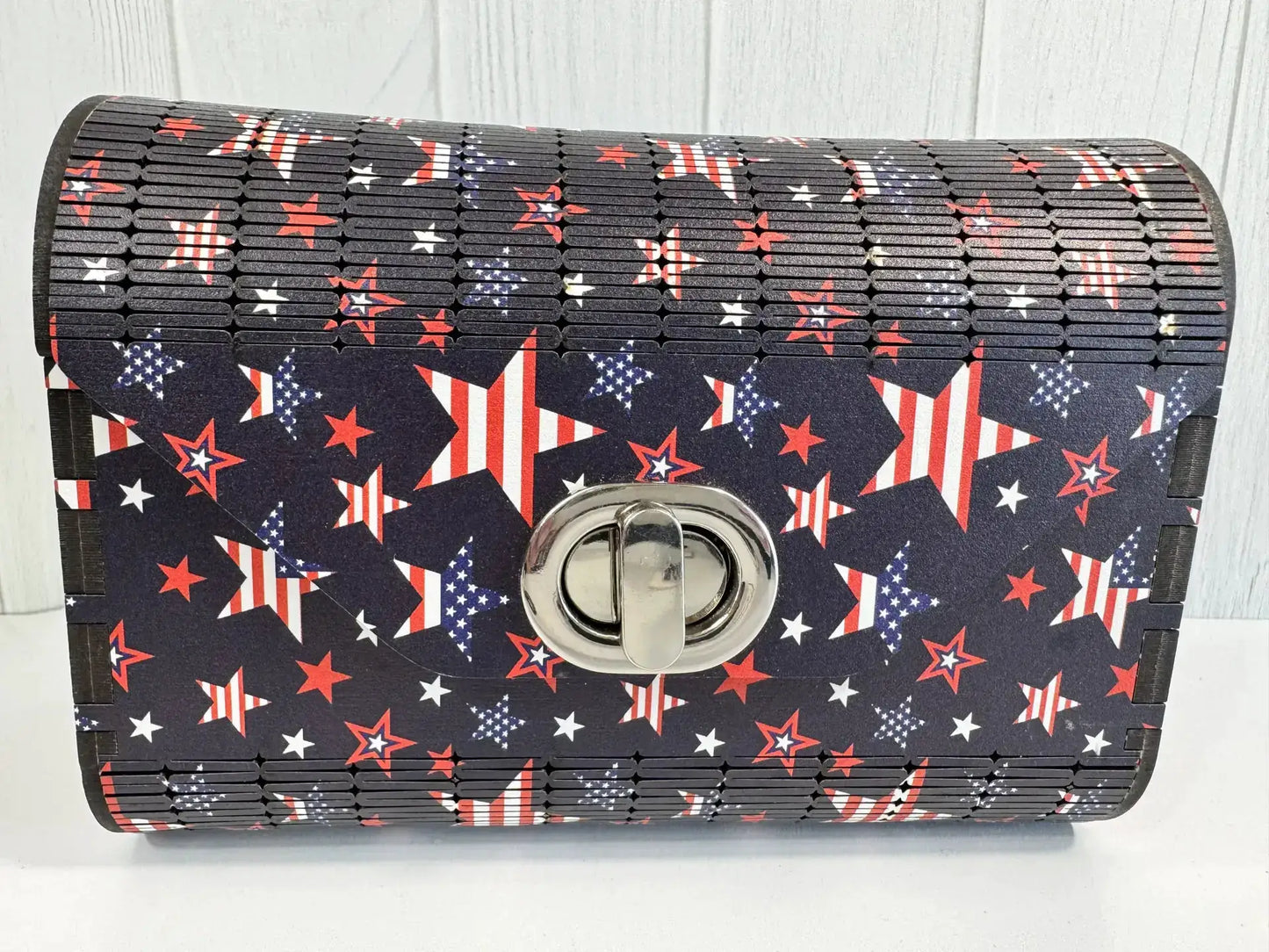 Truly Olive Patriotic-Themed Handbag with Bold Flag-Inspired Pattern For Festivals. - Clutch Bags Clutch Bag - Women's
