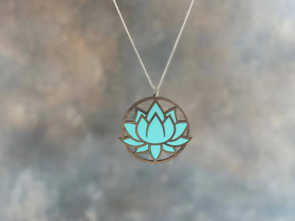 Truly Olive Exquisite Lotus Flower Necklace and Earrings Set - Jewelry Sets Jewelry Set