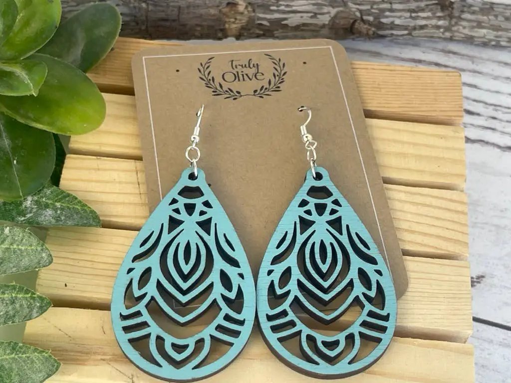 Truly Olive Enhance Your Style With Ornate Teardrop Earrings - Earrings Dangle Earrings