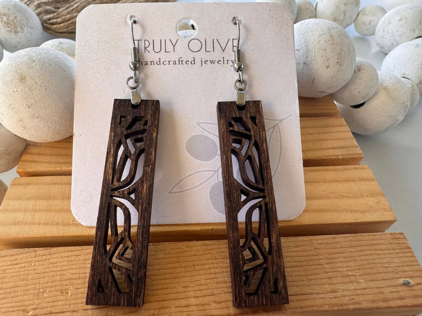 Truly Olive Discover the Stunning Rectangle Mandala Earrings - Earrings Dangle Earrings