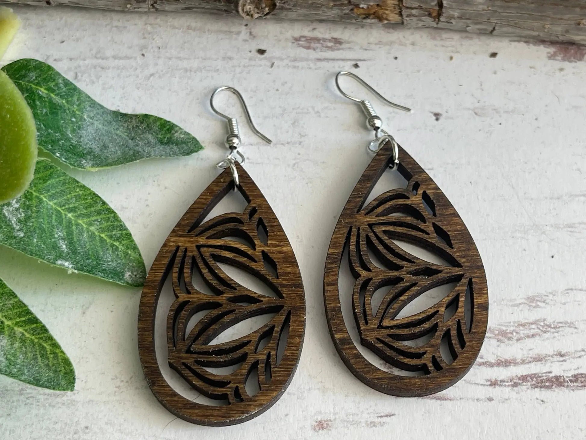 Truly Olive Natural Filigree Earrings - Earrings Dangle Earrings