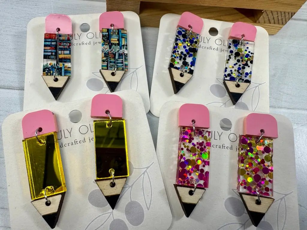 Trulyolive Back To School Pencil Earrings - Earrings