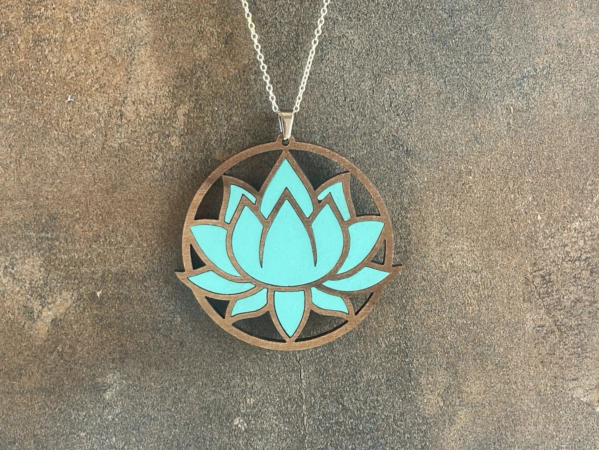 Truly Olive Exquisite Lotus Flower Necklace and Earrings Set - Jewelry Sets Jewelry Set