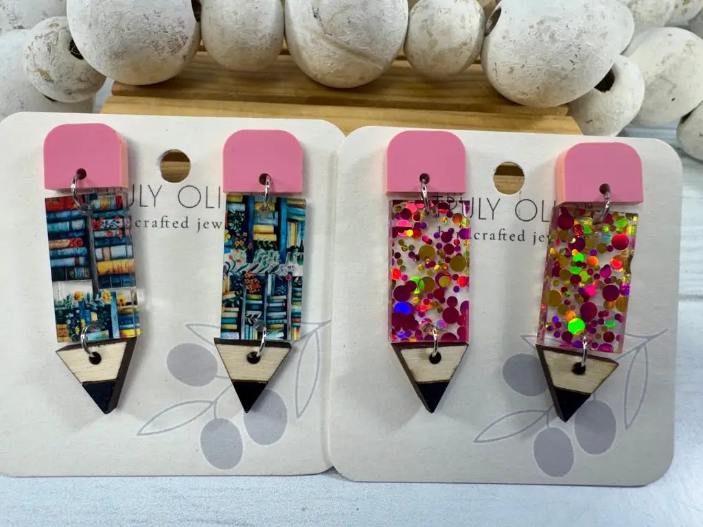 Trulyolive Back To School Pencil Earrings - Earrings