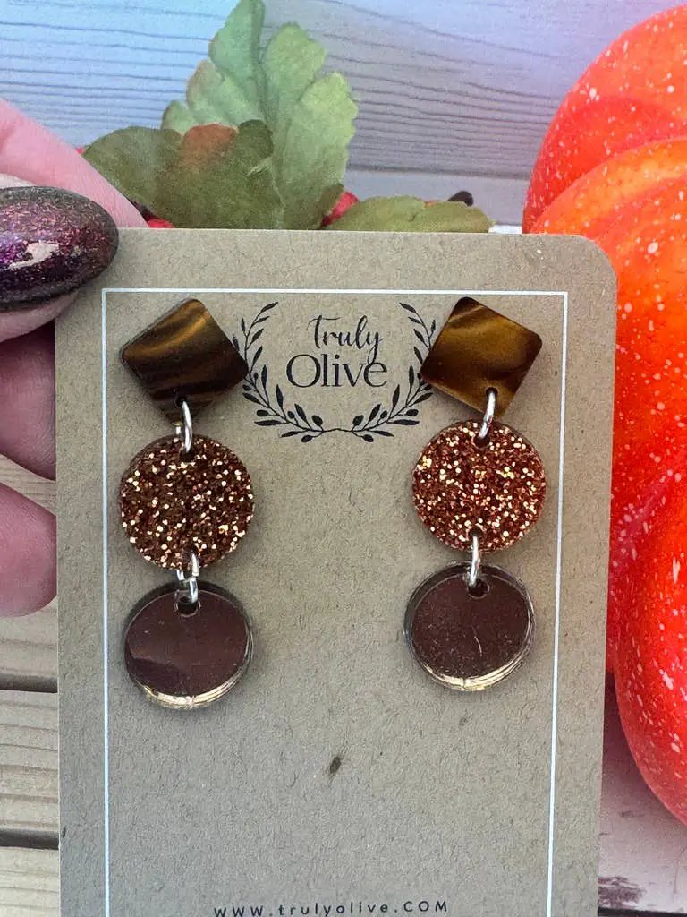 Truly Olive Tiered Fall Dangle Earrings - Earrings Dangle Earrings