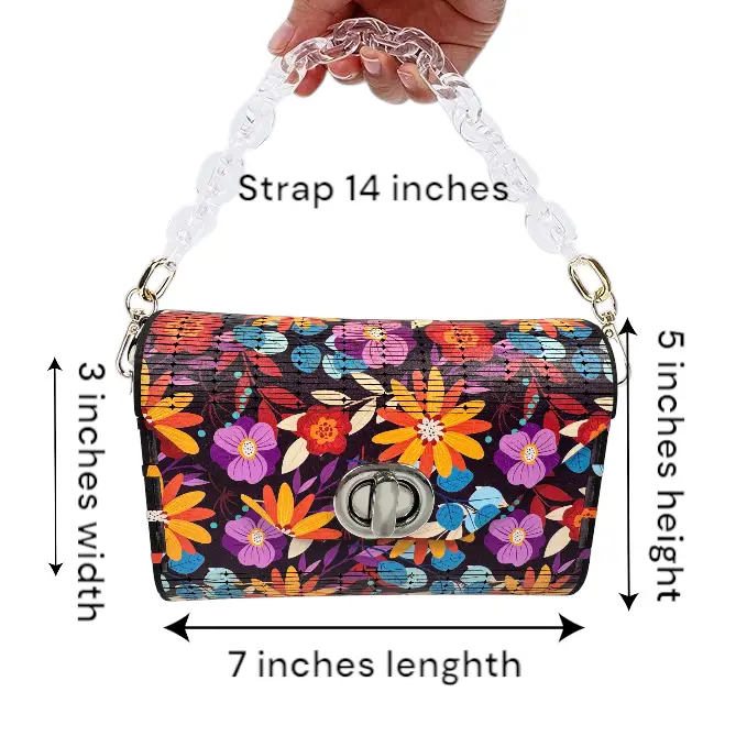 Truly Olive Bright Flower Pattern Wood Handbag Clutch Purse - Clutch Bags Clutch Bag - Women's