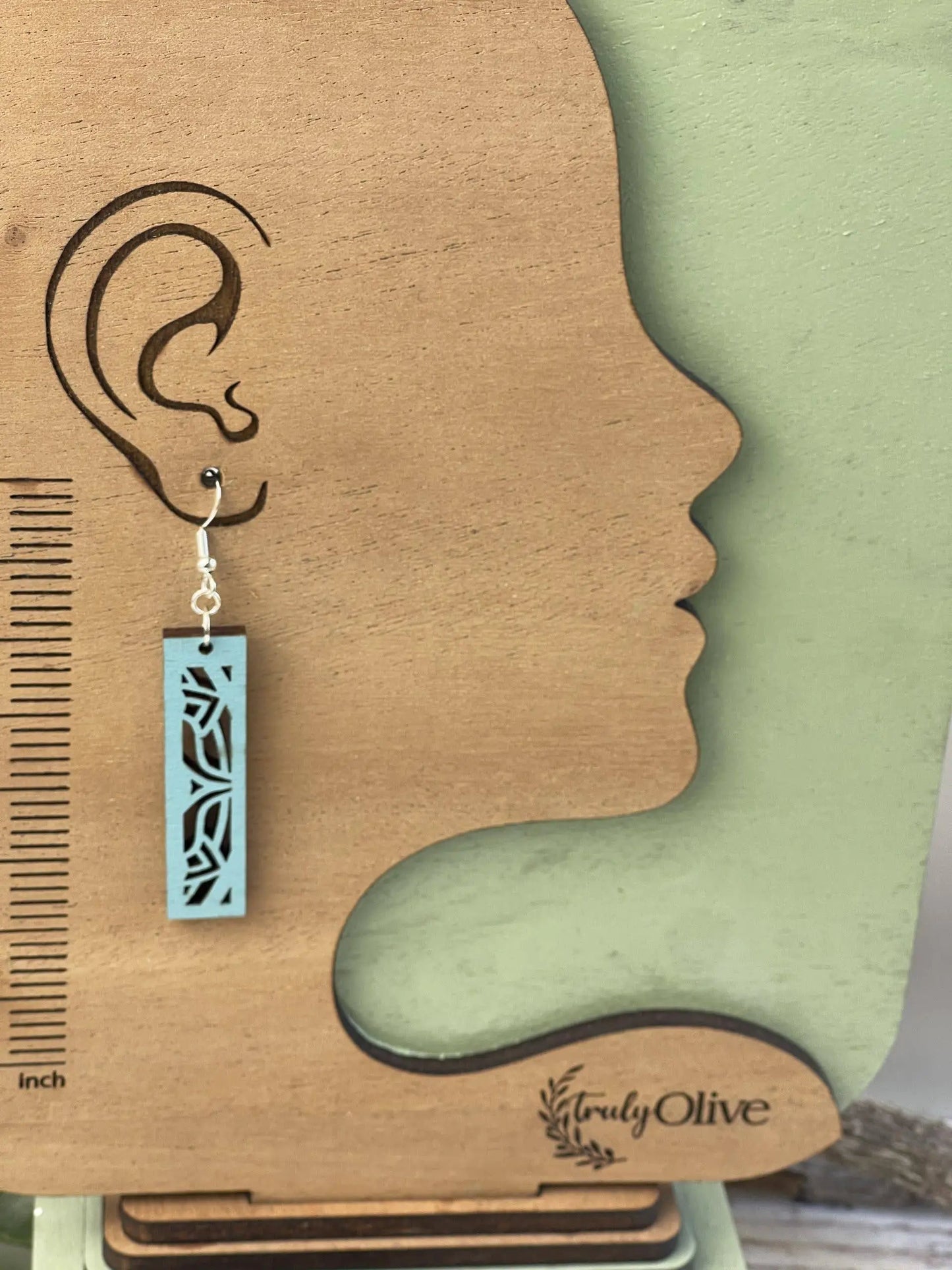 Truly Olive Discover the Stunning Rectangle Mandala Earrings - Earrings Dangle Earrings
