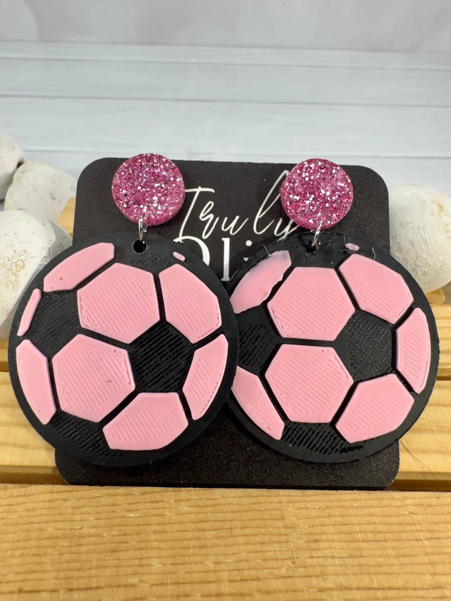 Trulyolive Customizable Soccer Ball Earrings Team Colors - Earrings Stud/Post Earrings