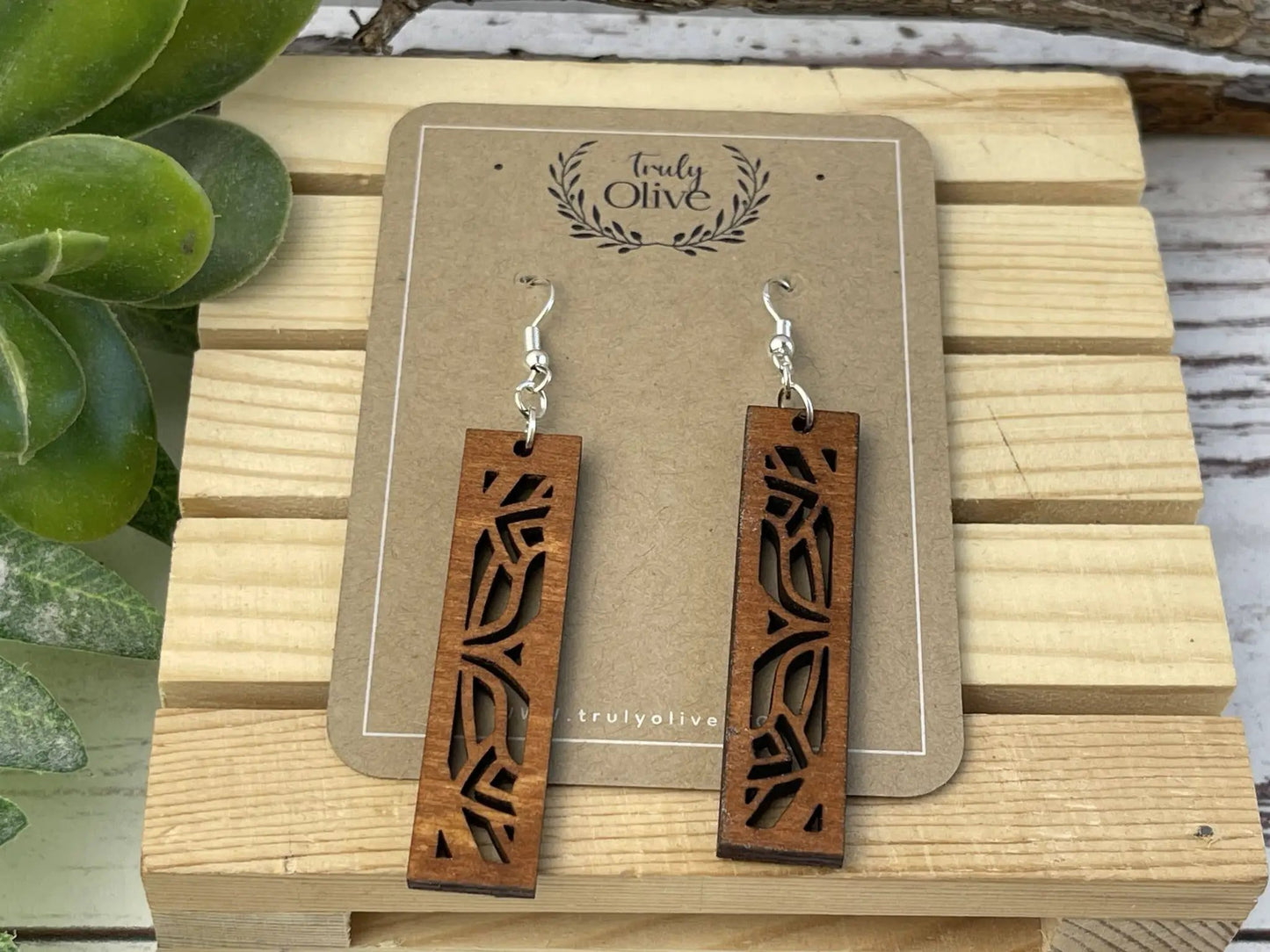Truly Olive Discover the Stunning Rectangle Mandala Earrings - Earrings Dangle Earrings