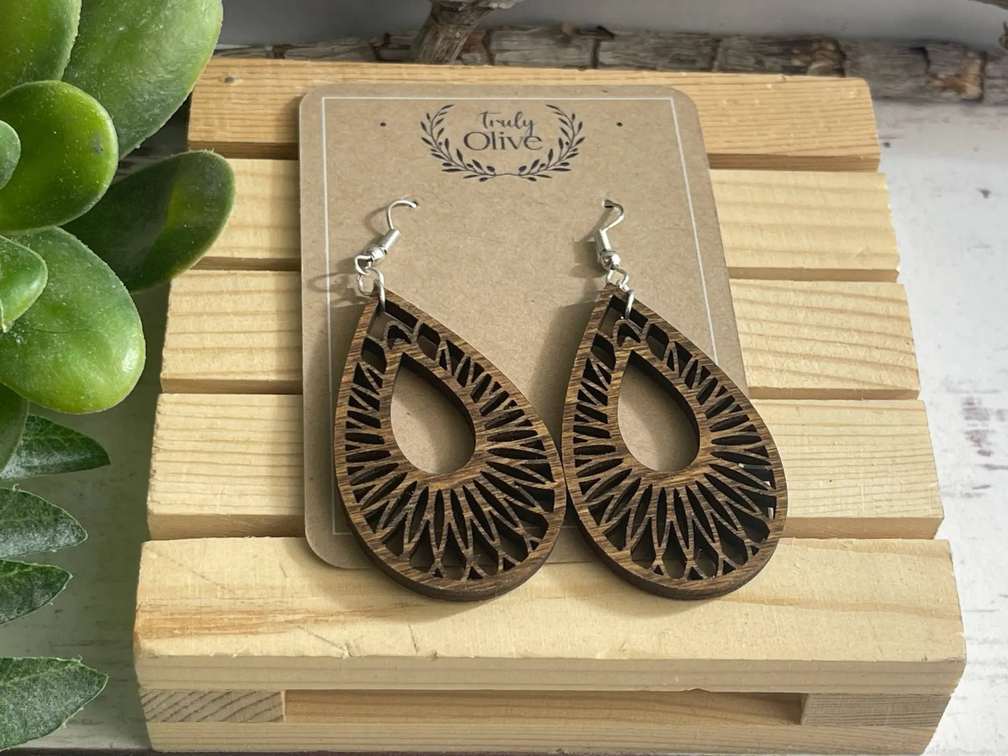Truly Olive Handmade Filigree Earrings - Earrings Dangle Earrings