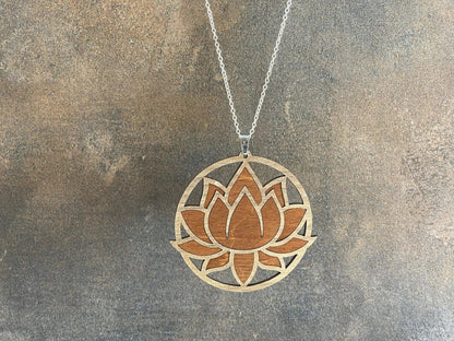 Truly Olive Exquisite Lotus Flower Necklace and Earrings Set - Jewelry Sets Jewelry Set