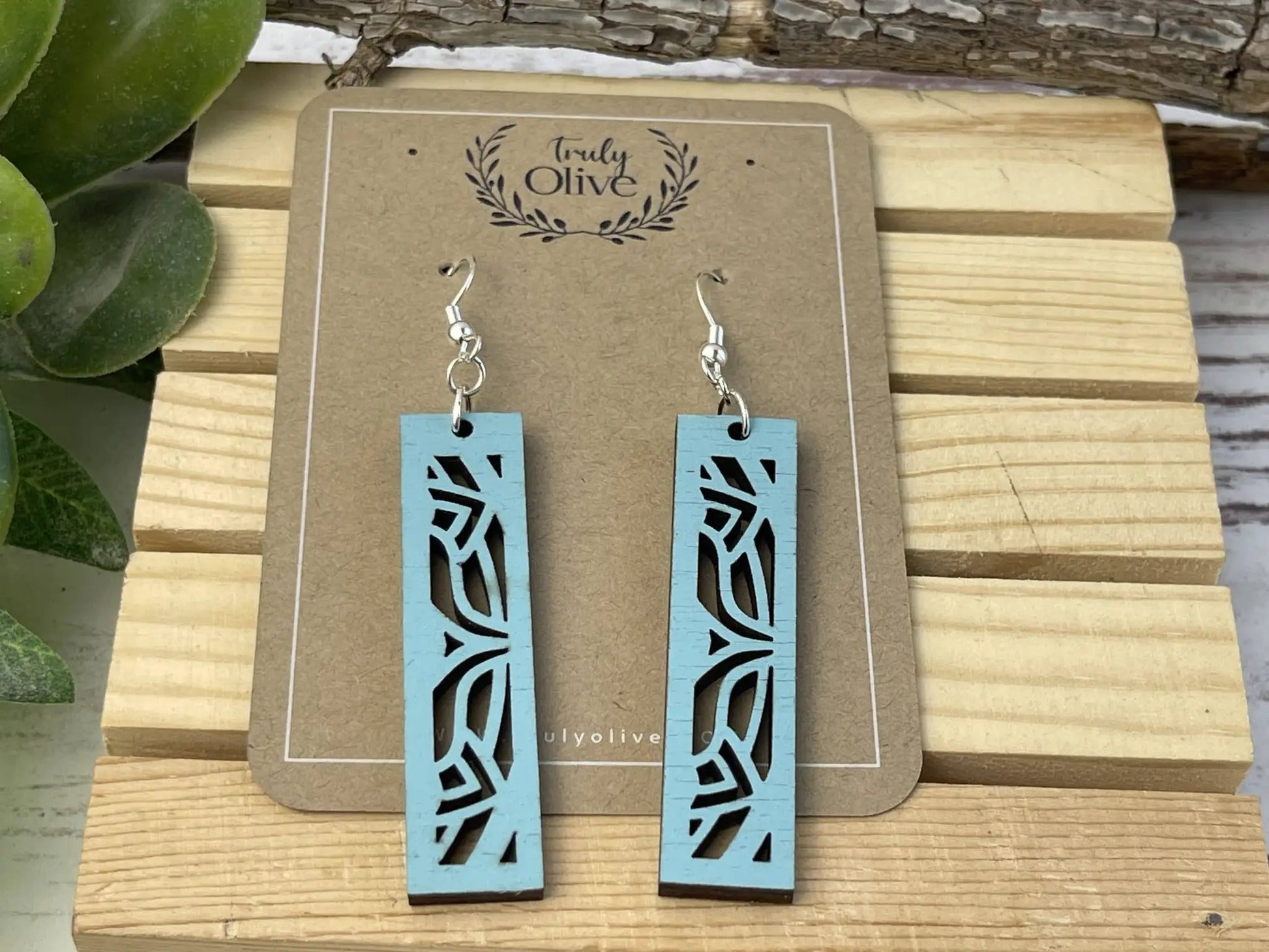 Truly Olive Discover the Stunning Rectangle Mandala Earrings - Earrings Dangle Earrings