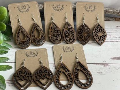 Truly Olive Handmade Filigree Earrings - Earrings Dangle Earrings