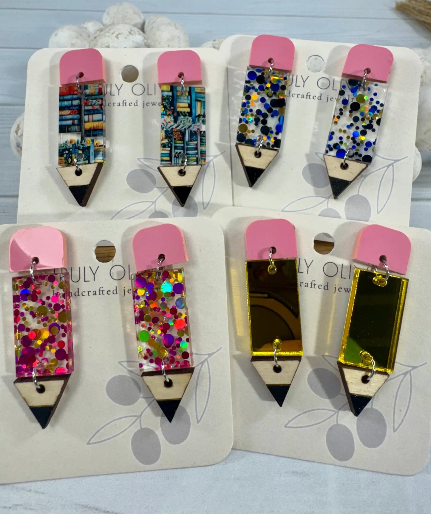 Trulyolive Back To School Pencil Earrings - Earrings