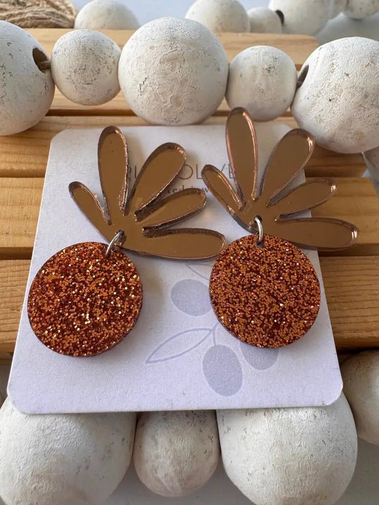 Truly Olive Cutest Fall Flair Tiered Circle Earrings - Earrings Dangle Earrings