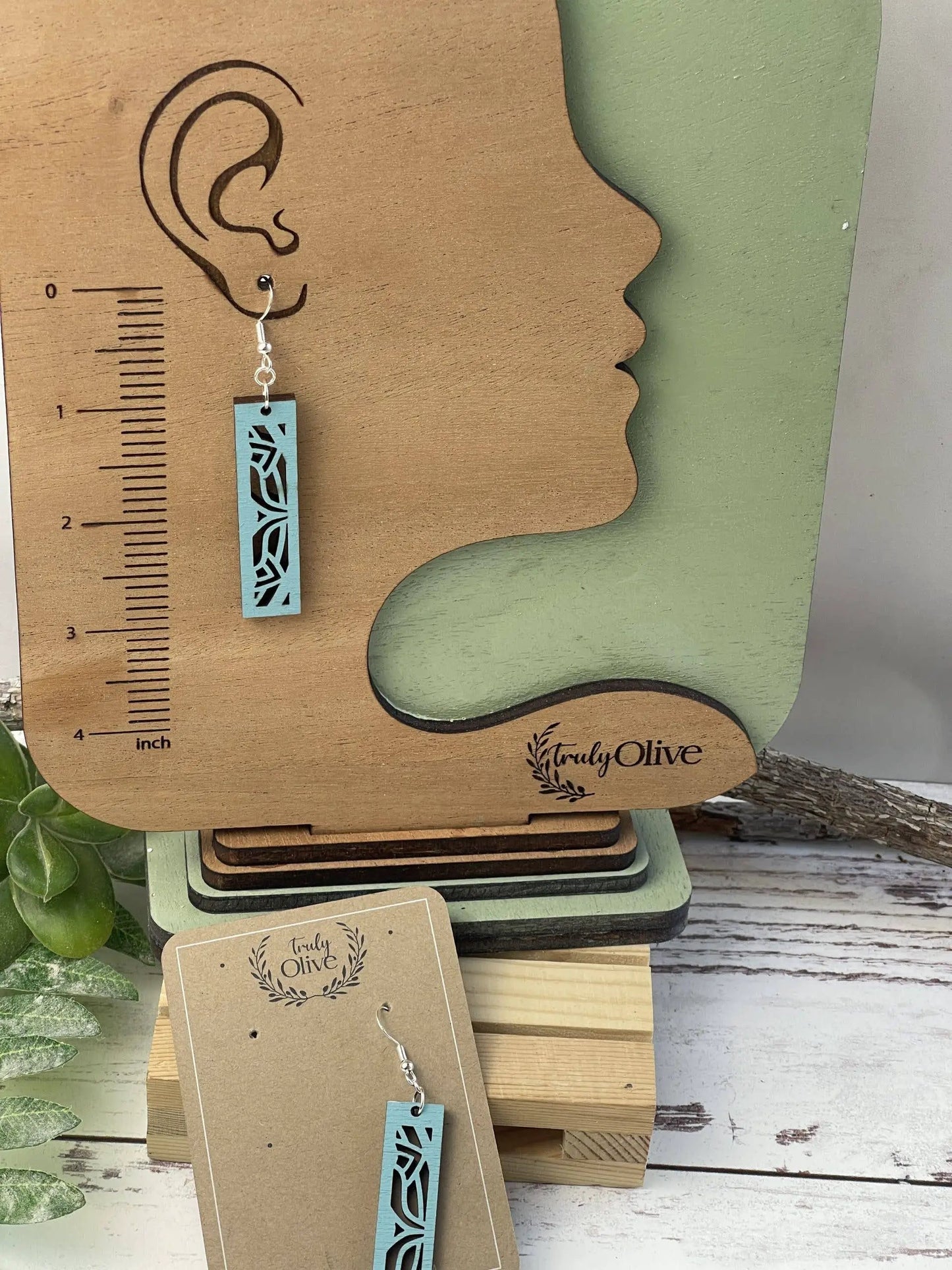 Truly Olive Discover the Stunning Rectangle Mandala Earrings - Earrings Dangle Earrings