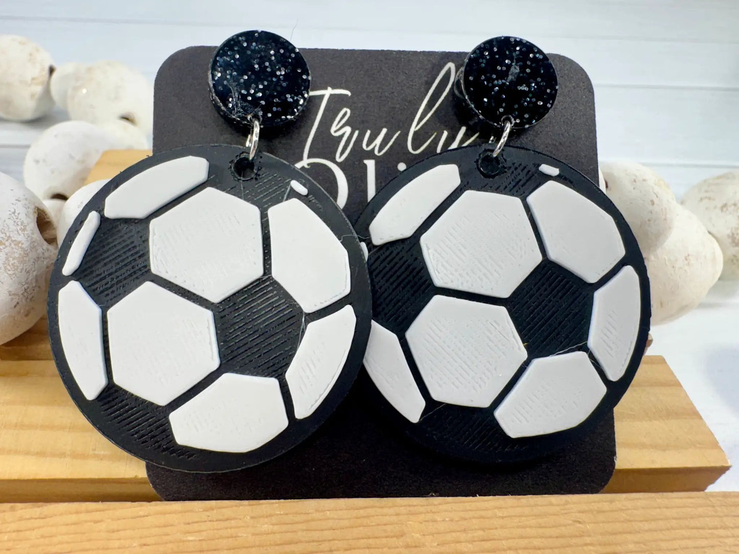Trulyolive Customizable Soccer Ball Earrings Team Colors - Earrings Stud/Post Earrings