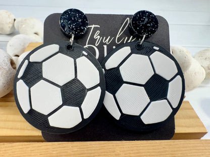 Trulyolive Customizable Soccer Ball Earrings Team Colors - Earrings Stud/Post Earrings