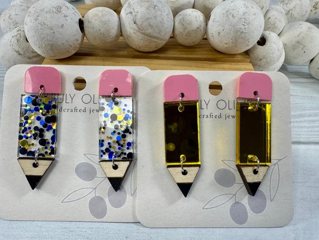 Trulyolive Back To School Pencil Earrings - Earrings