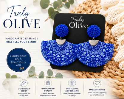 Truly Olive Bring bold western style to your jewelry collection with these handcrafted Red Bandana Fringe Statement Earrings from Truly Olive. - Earrings Dangle Earrings