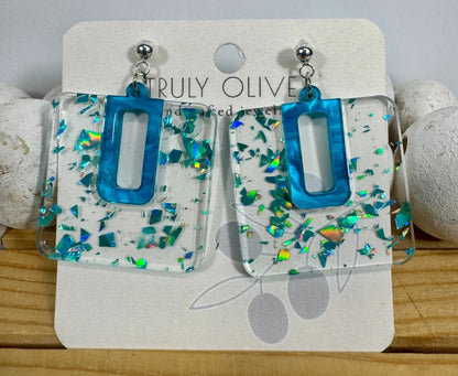 Trulyolive Spring Sparkle Flake Acrylic Earrings - Earrings