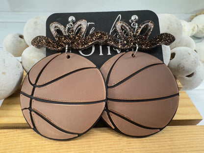 Trulyolive Custom Color Basketball Team Earrings - Earrings Dangle Earrings